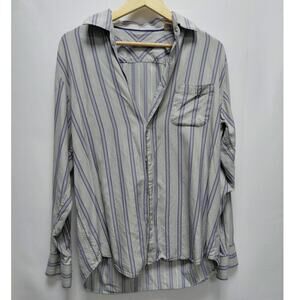 Tommy Bahama Silk Striped Shirt Long Sleeve Collared Size M